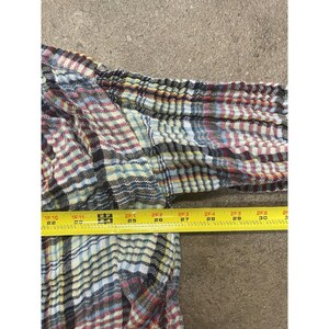 Free People Tunic Blouse Womens Medium Multicolor Plaid Button Front Boho image 18