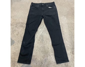 Levis 511 Jeans Mens 34x32 Black Denim Slim Fit Tapered Leg Zip Fly 5-Pocket