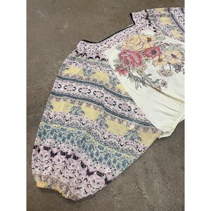 Free People Kimono Blouse Womens Small Multicolor Floral Square Neck OB1132539 image 11