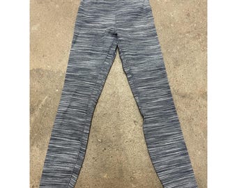 Lululemon Leggings Womens Black Gray Space Dye Yoga Athletic Pants Heathered