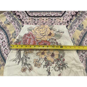 Free People Kimono Blouse Womens Small Multicolor Floral Square Neck OB1132539 image 20
