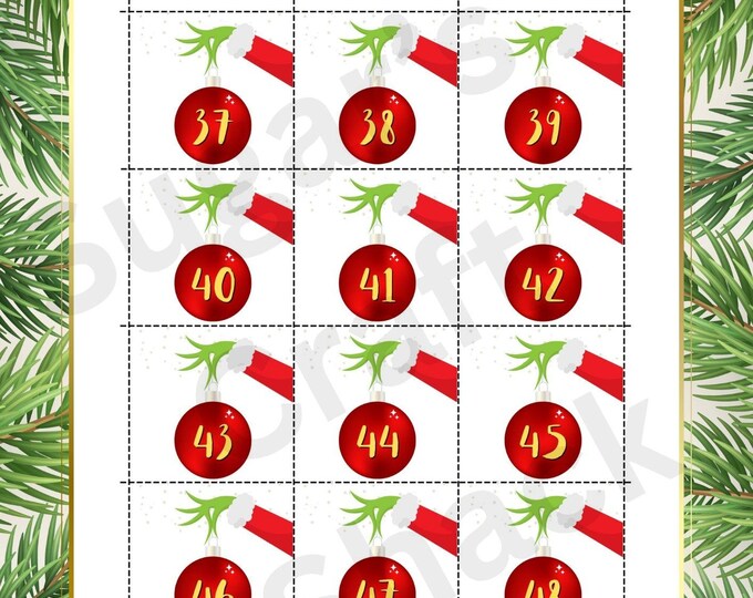 White Elephant Gift Exchange Number Cards Printable Instant Digital ...