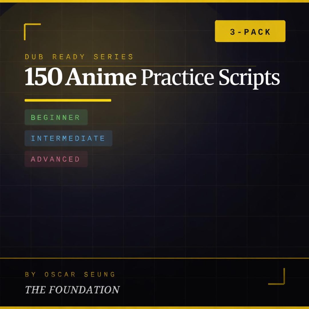 150 Anime Voice Acting Practice Scripts, Audition Sides, VA Training ...