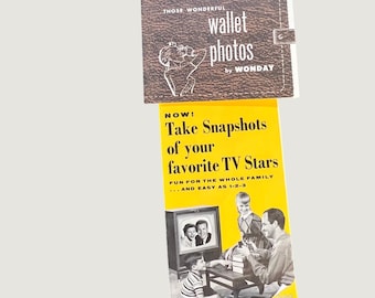 Kodak Wonday Vintage 1959 Photography Ephemera TV Snapshot Guide Wallet Photos