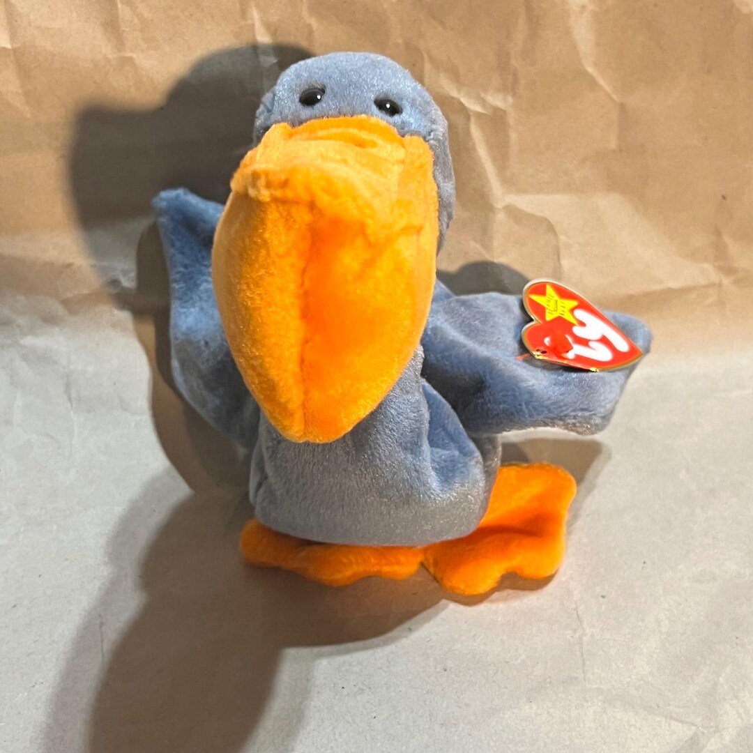 Ty Small Ty Small Scoop Pelican Grey Orange 1996 Beanie Baby Plush Toy Bird - Etsy