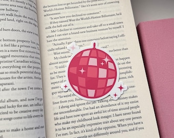 Pink Disco Ball Sticker | Girly Cowboy for Water Bottle, Laptop, Journal | Cowboy Romance Lover Gift | Pink Retro Aesthetic Sticker