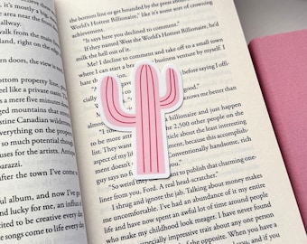 Pink Cactus Sticker | Girly Western Cactus for Water Bottle, Laptop, Journal | Cowboy Romance Lover Gift