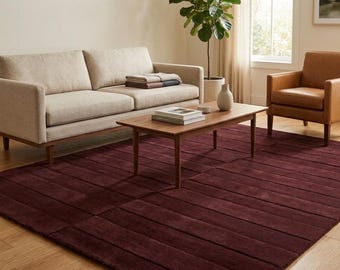 Alfombra de Borgoña, Alfombra de lana con mechones a mano, Alfombra moderna de Borgoña, Alfombra de sala de estar, Alfombra de Marruecos, Decoración del hogar, Alfombra de dormitorio, Tapis, Alfombra personalizada
