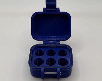 6 Vial Storage Box – Durable PETG Organizer with TPU Gasket, Multiple Colors