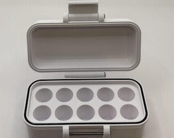 QTY-5 PETG Vial Kit Storage Box – Holds 10 x 3ml Vials, TPU Gasket