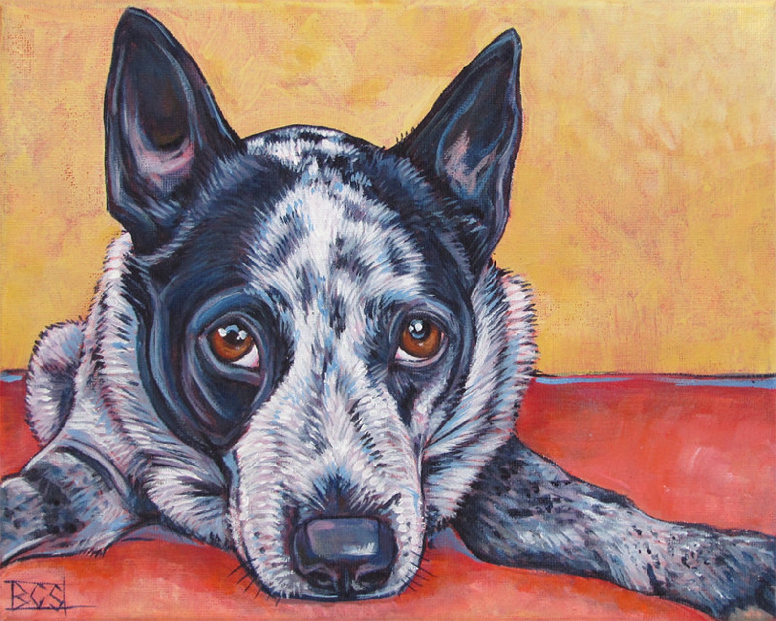 8 x 10 Custom Pet Portrait Painting in Acrylic Etsy