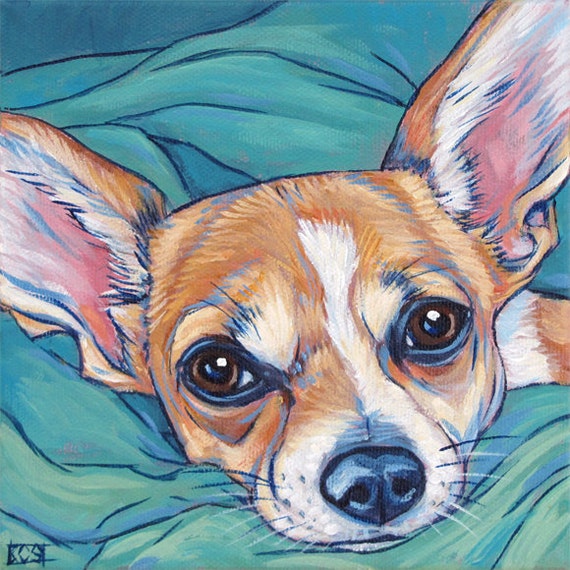 6 x 6 Custom Pet Portrait Painting in Acrylic Etsy