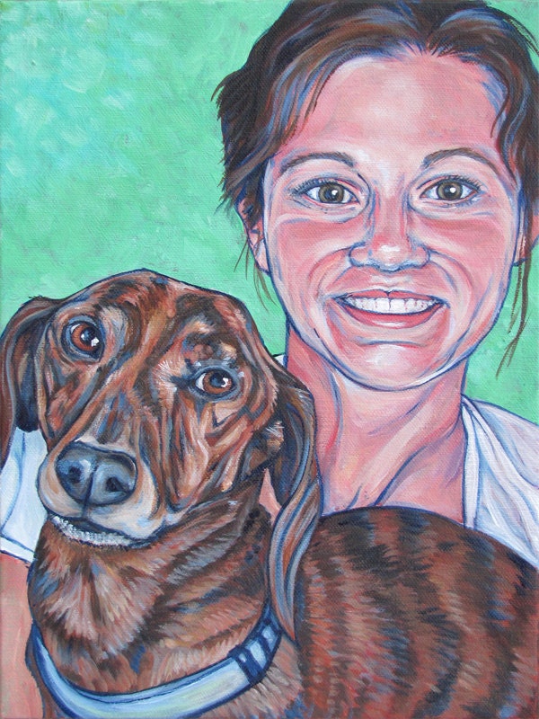 8 x 10 Custom Pet Portrait Painting in Acrylic on Etsy