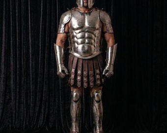 Spartaans pantserpak, draagbare stalen Griekse krijger cosplay, Leonidas-stijl kostuum, LARP-uitrusting