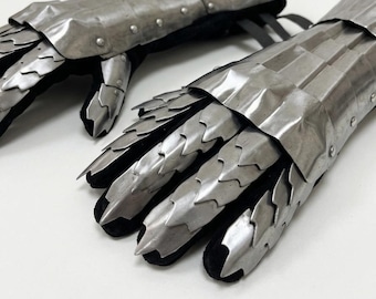 Handgemaakte stalen ridderhandschoenen: gotische pantserhandschoenen voor LARP, cosplay, renaissance