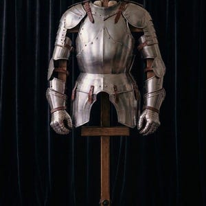 Gotisk halv rustning Tysk, stålriddare Cosplay kostym