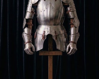 Gotisch half pantserpak Duits, stalen ridderplaat-cosplaykostuum