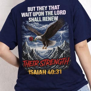 Adlerflügel Christian PNG, sie warten auf den Herrn Jesaja 40:31 Schriftkunst, inspirierender Glaube digitaler Download