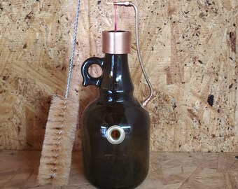 Jug Bottle Incense Burner with Brass, Copper, and Bronze Fittings