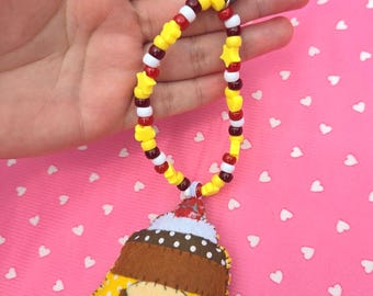 Pudding felt plush kandi charm