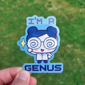 I'm a GENUS tamagotchi vinyl sticker