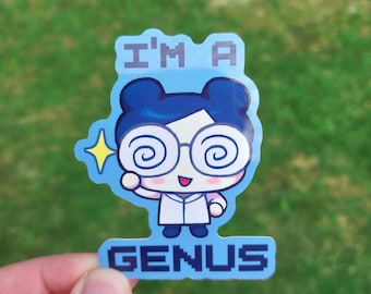 I'm a GENUS tamagotchi vinyl sticker