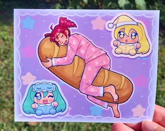 Sleepy baka mini print