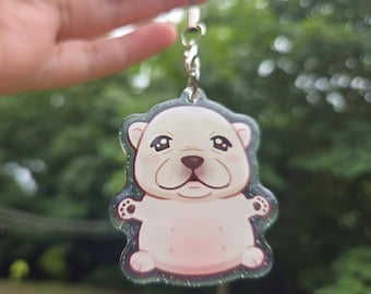 Pibble dog epoxy glitter phone charm