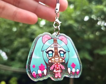 Gloomy bear Miku epoxy glitter phone charm