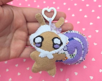 Lavender snail felt plush charm