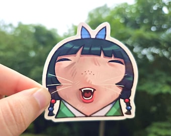 Maomao cat meme vinyl sticker