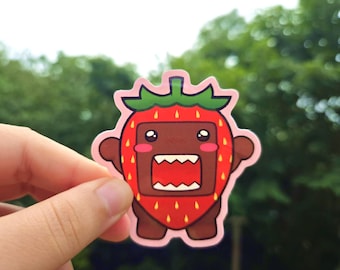 Strawberry Domo vinyl sticker