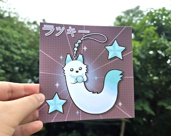 Lucky stoat Heisei retro small print