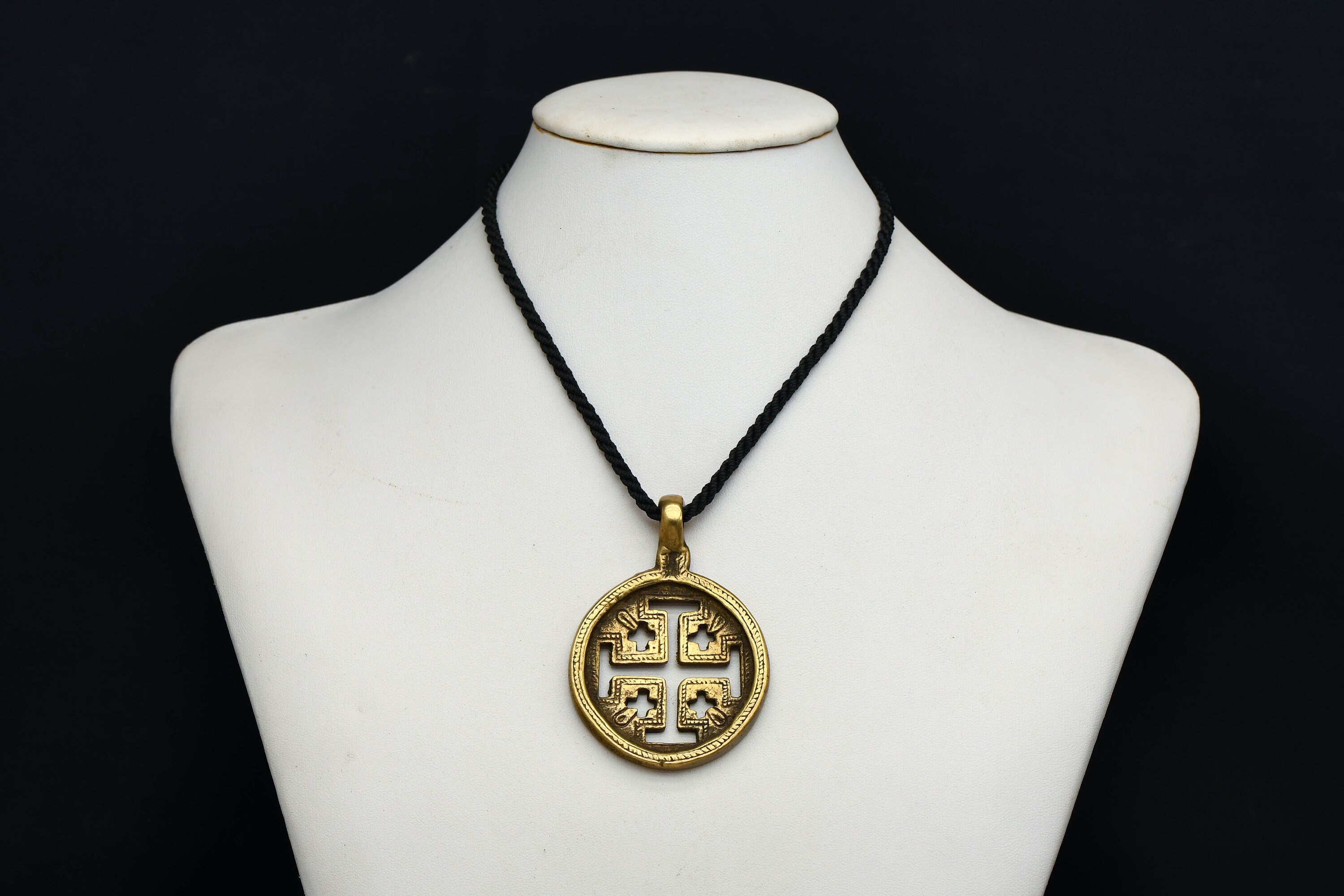 Men Jerusalem Cross Necklace Pendant Templar cross Religious Etsy