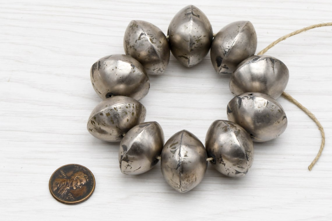 Silver Beads African Silver Beads metal Beads Jewelry - Etsy