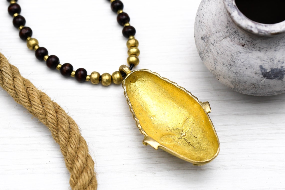 Large Brass Pendant Ghana Jewelry Ghana Pendant Ghana Etsy