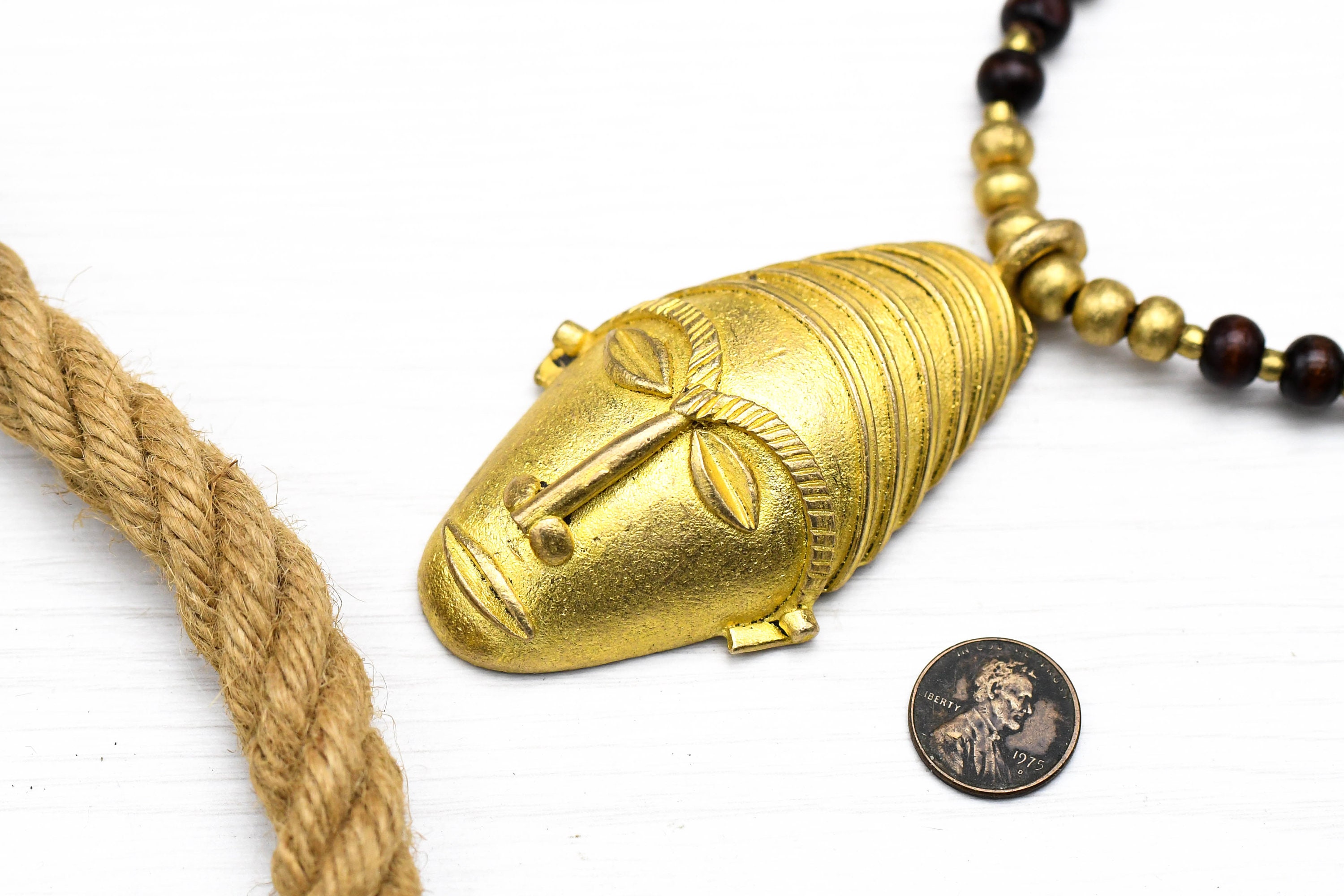 Large Brass Pendant Ghana Jewelry Ghana Pendant Ghana Etsy