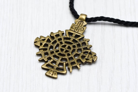 Copper Coptic Cross Pendant 41x22mm African Finding Copper Pendant Ethiopian Cross Unique Finding Handmade Pendant Ethnic Pendant