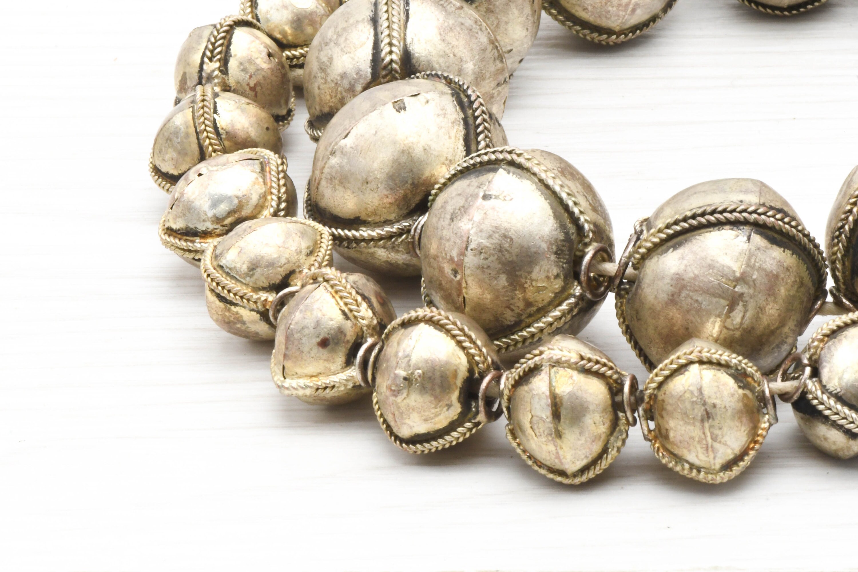Large Silver beads Statement Bead Jewelry Supplies Beads Etsy
