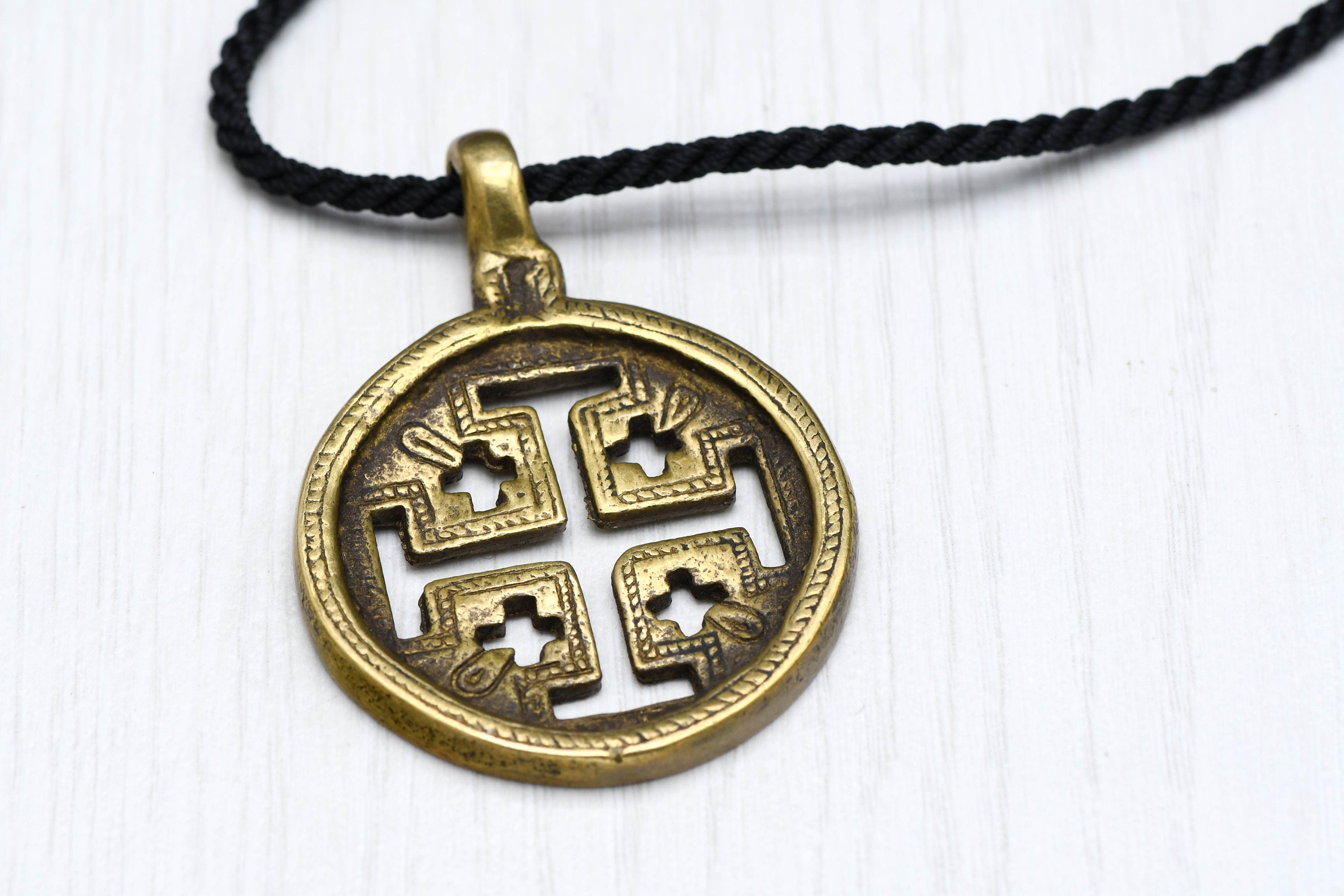 Men Jerusalem Cross Necklace Pendant Templar cross Religious Etsy