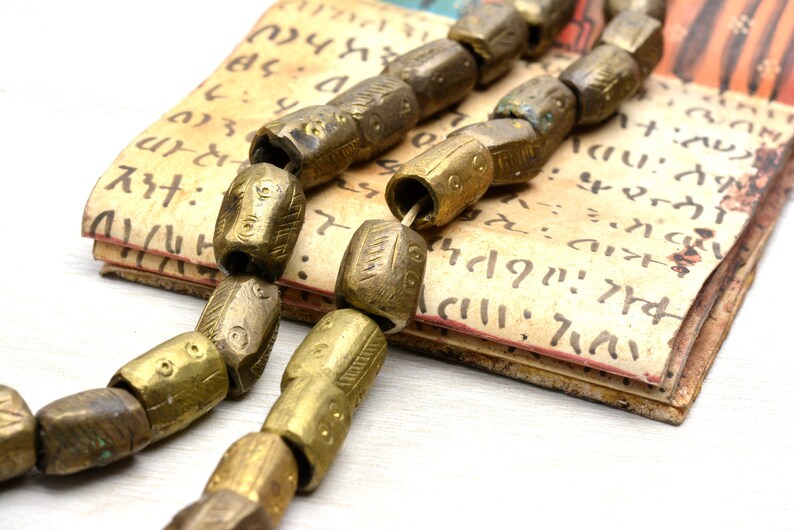 spacer beads rare beads brass beads Antique metal metal East Africa 8 Old evil Eye