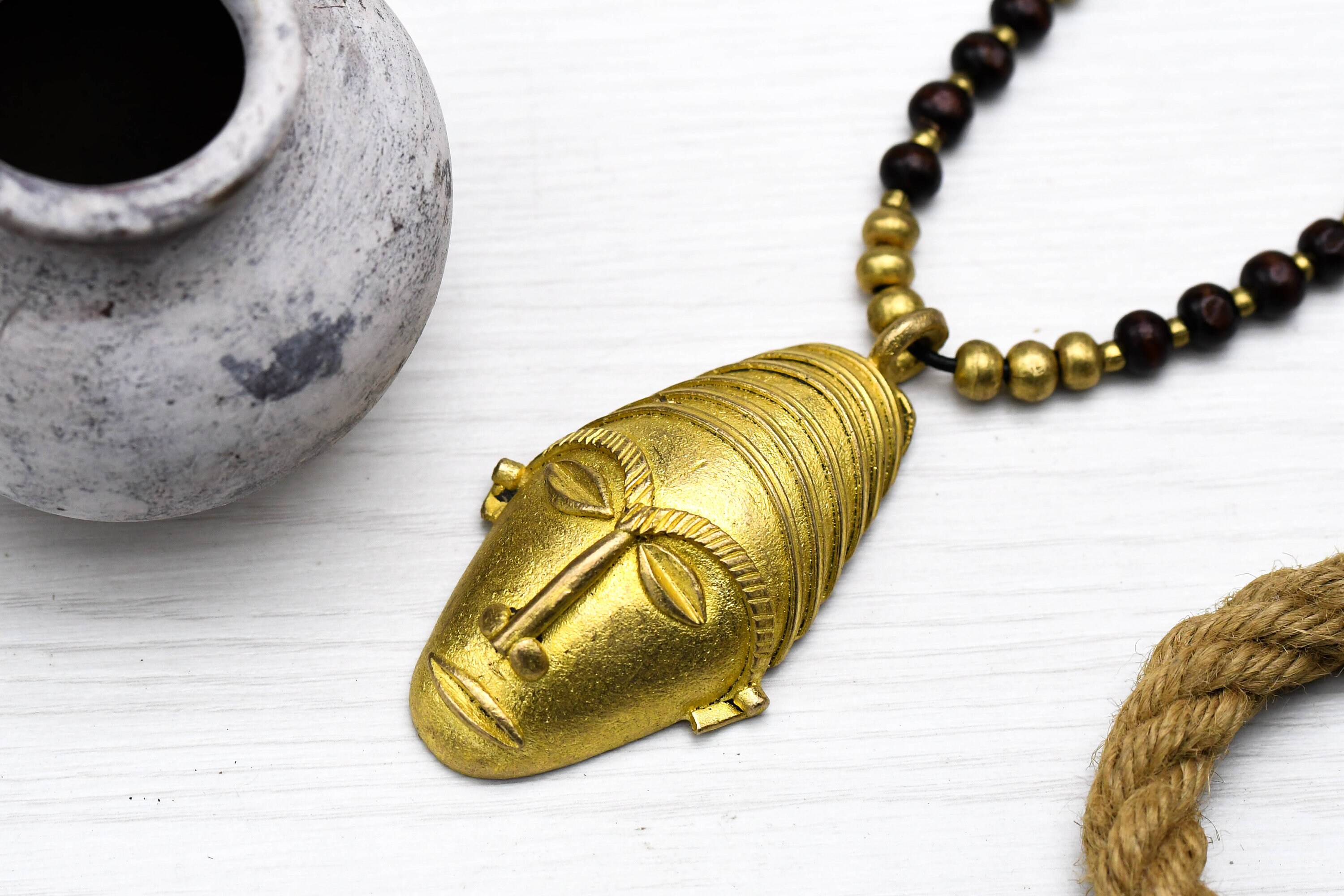 Large Brass Pendant Ghana Jewelry Ghana Pendant Ghana Etsy
