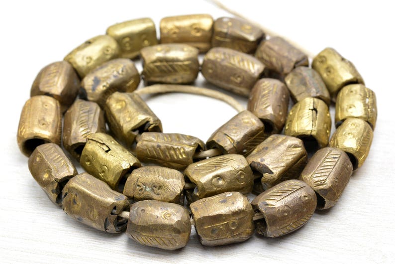 spacer beads rare beads brass beads Antique metal metal East Africa 8 Old evil Eye