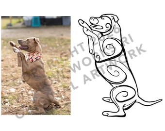 Naklejka wodoodporna z wizerunkiem psa – do użytku na zewnątrz i wewnątrz