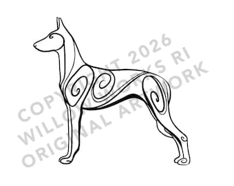 Pharaoh Hound Waterproof Decal - Outdoor and Indoor Use