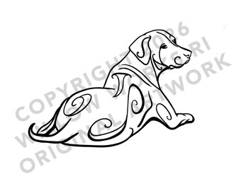 Rhodesian Ridgeback Vinyl Decal - Laying Down