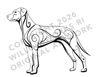 Rhodesian Ridgeback Vinyl Decal - Standing