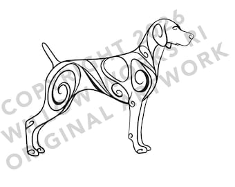 German Shorthair Pointer Decal - Side View