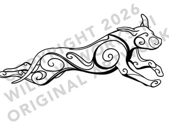 Rhodesian Ridgeback Vinyl Decal - Running