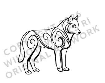 Husky Decal: Permanent Vinyl Sticker for Cars, Laptops, Water Bottles